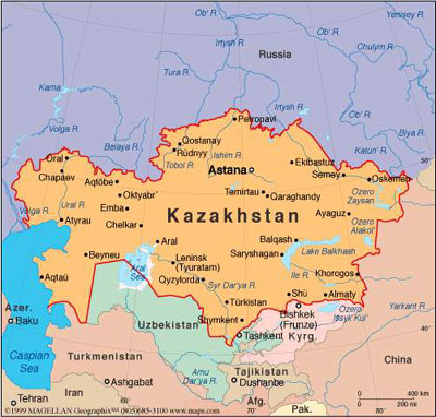 carte du kazakhstan